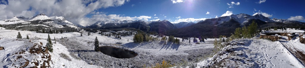 Panoramic Snow Capped Mountains