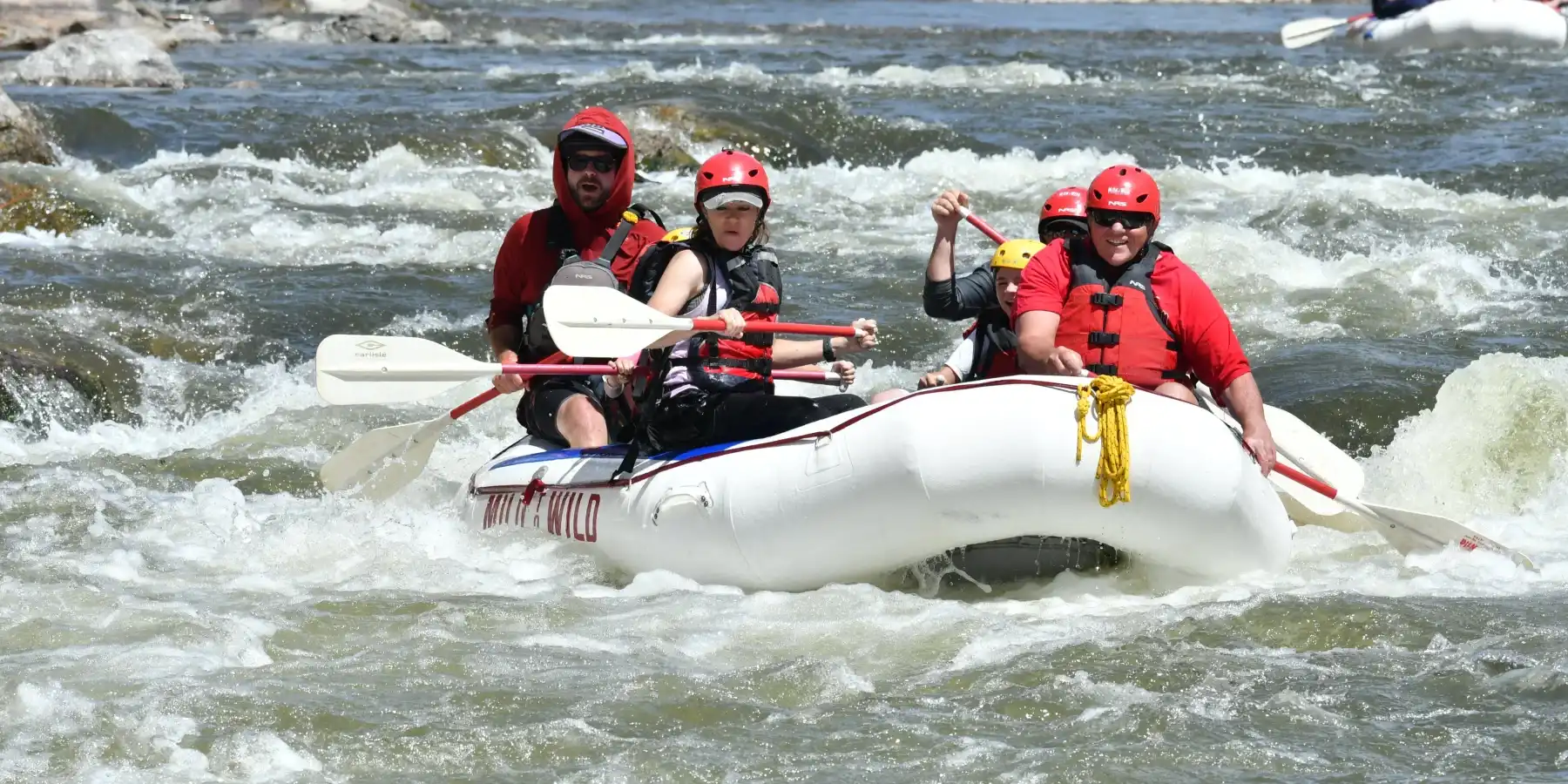 Browns Canyon 2 day multiday rafting trip - medium shot of family