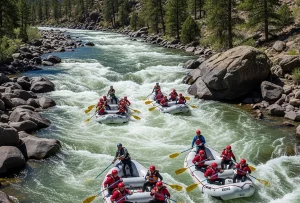 rafting The Numbers on the Arkansas River with continuous rapids with Mild to Wild