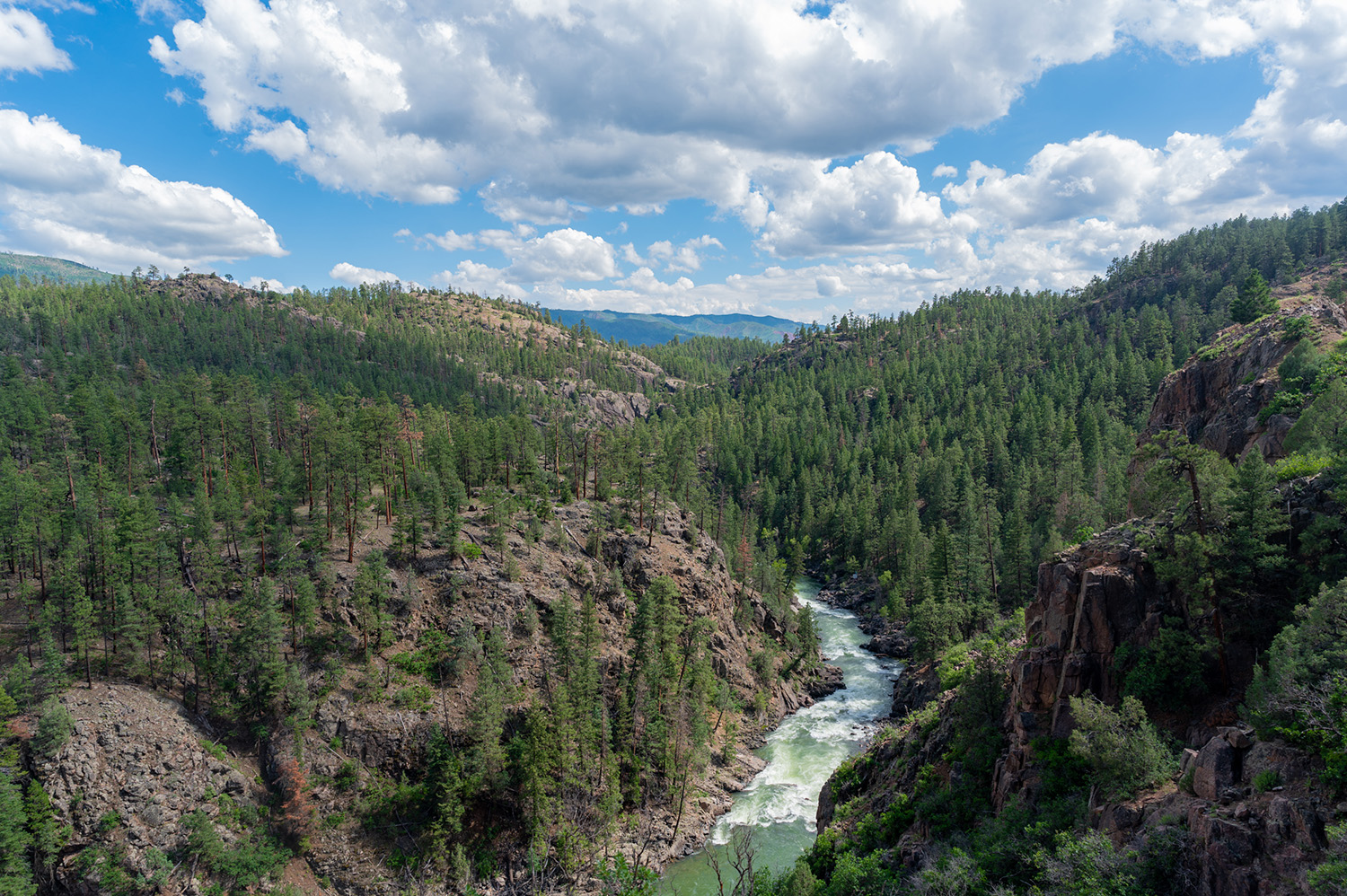 Wide view of Animas Canyon - Upper Animas River - Mild to WIld
