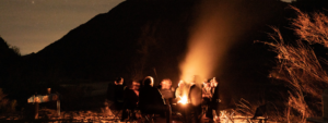 Campfire in Salt River Canyon - Starry sky