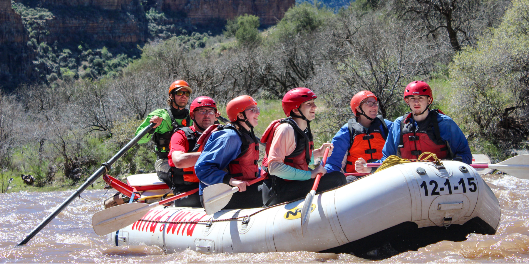 Close up of raft on the Salt River - Mild to Wild