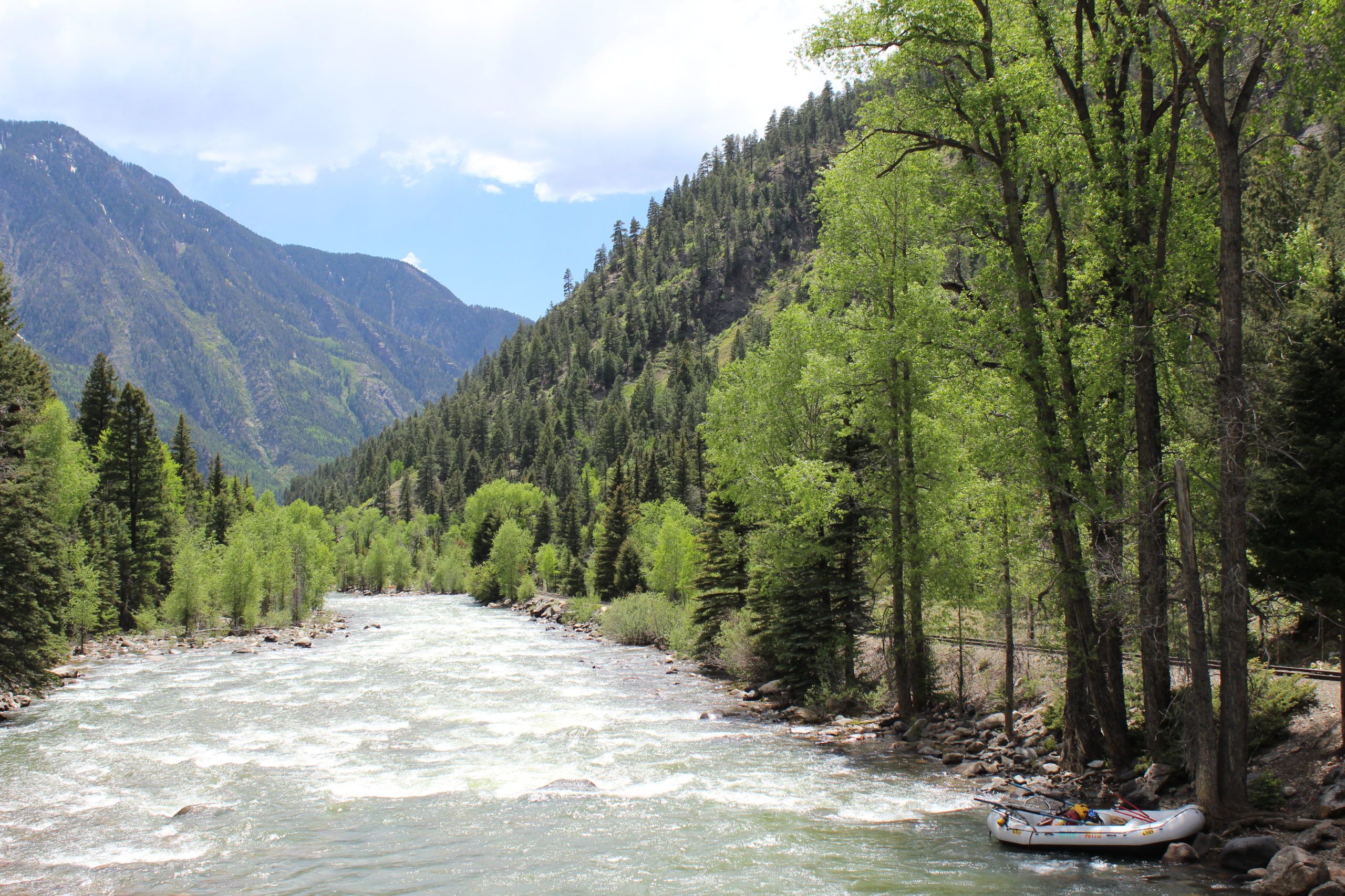 Upper Animas and boat