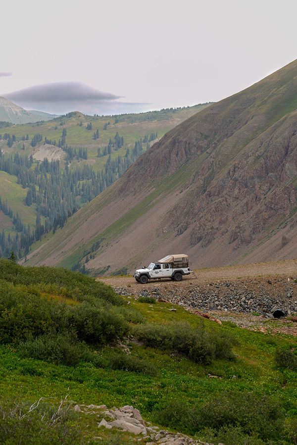 Jeep on a mountain trail