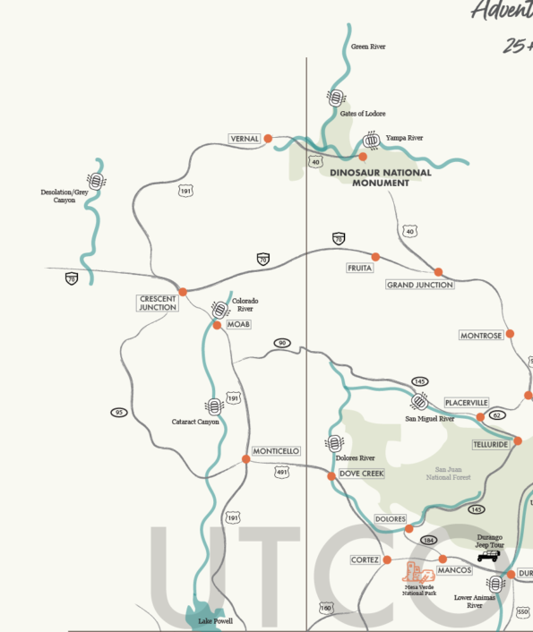Ruby Ranch Raft Utah Map White Water Rafting Utah | Mild to Wild