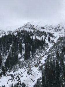 Silverton mountains with snow