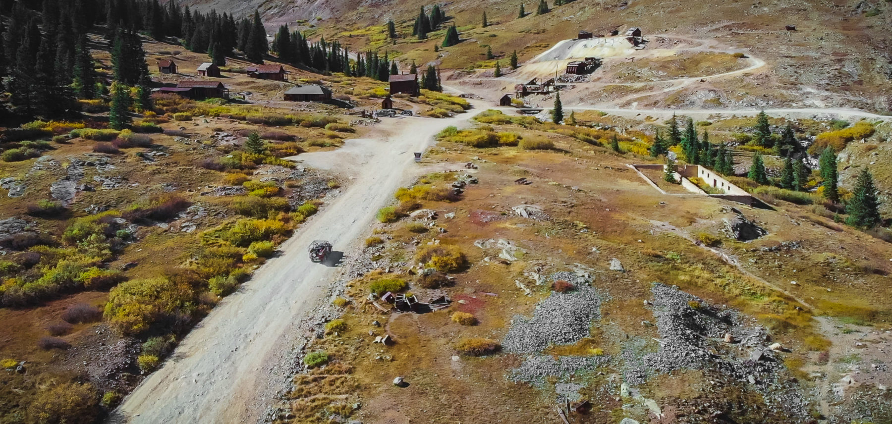 Drone Hero Shot on a Silverton Jeep Tour - Mild to Wild Rafting & Jeep Tours