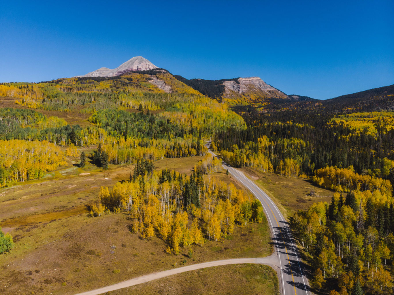 Drone Shot of Engineer - San Juan Skyway - Mild to Wild