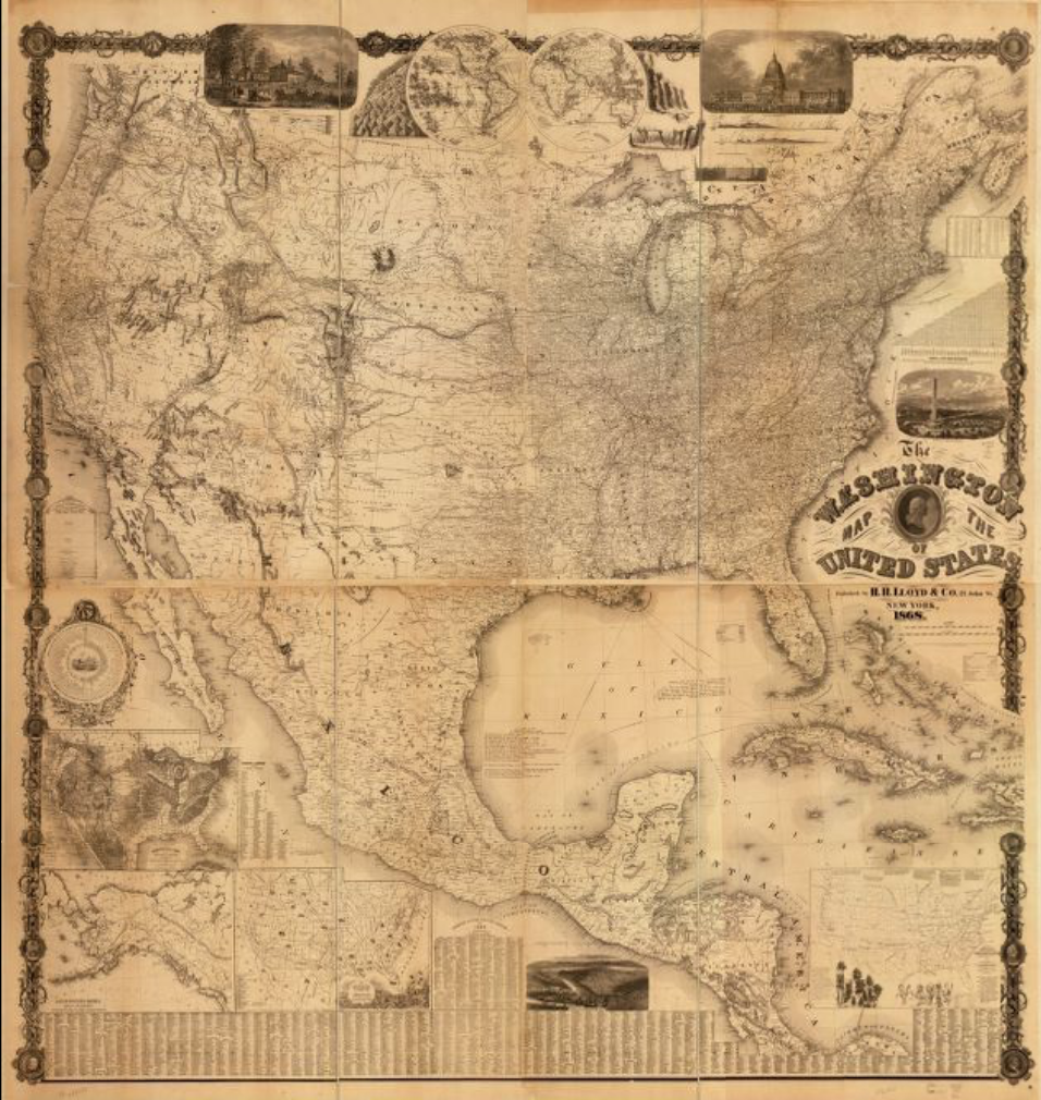 United States map 1869