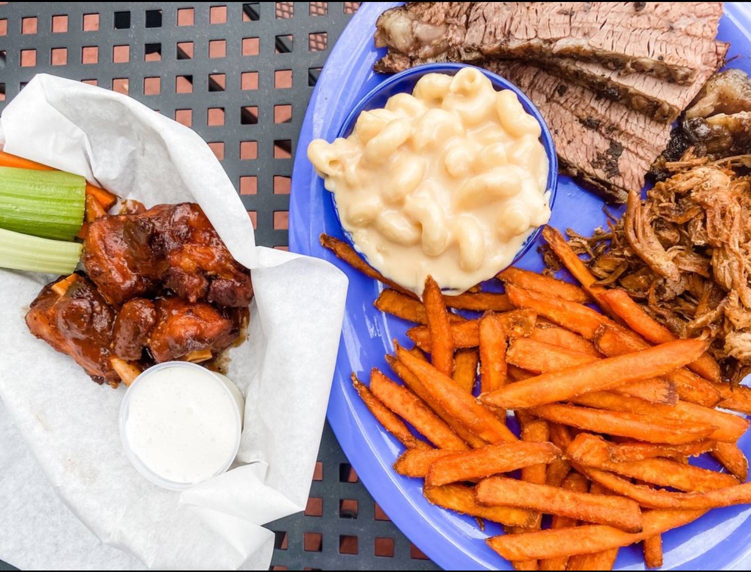 Sweet Potato Fries and Bbq - Blu Pig - Mild to Wild