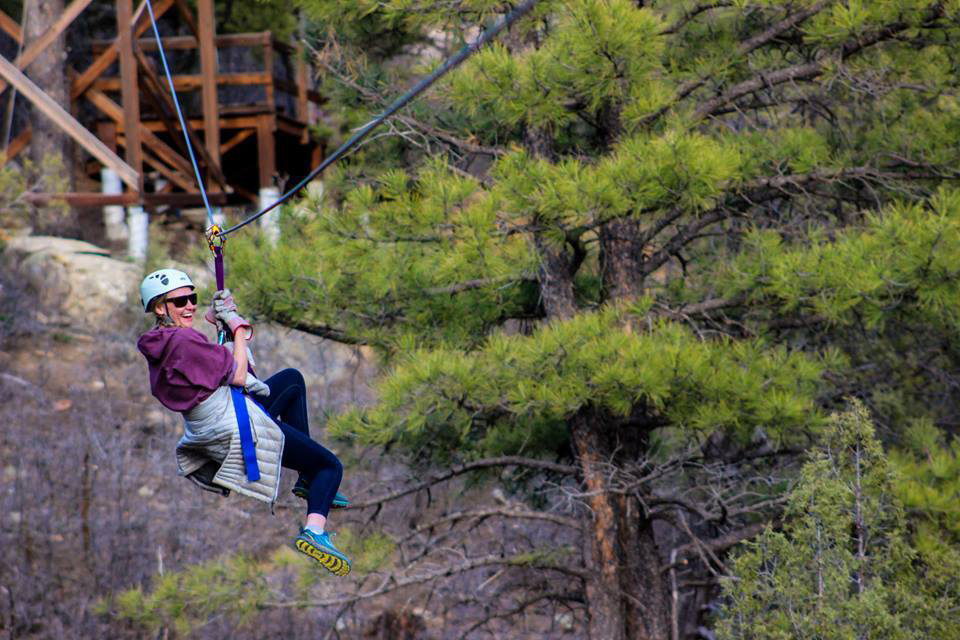 Women Zip Lining in Durango - Durango Adventures - Mild to Wild