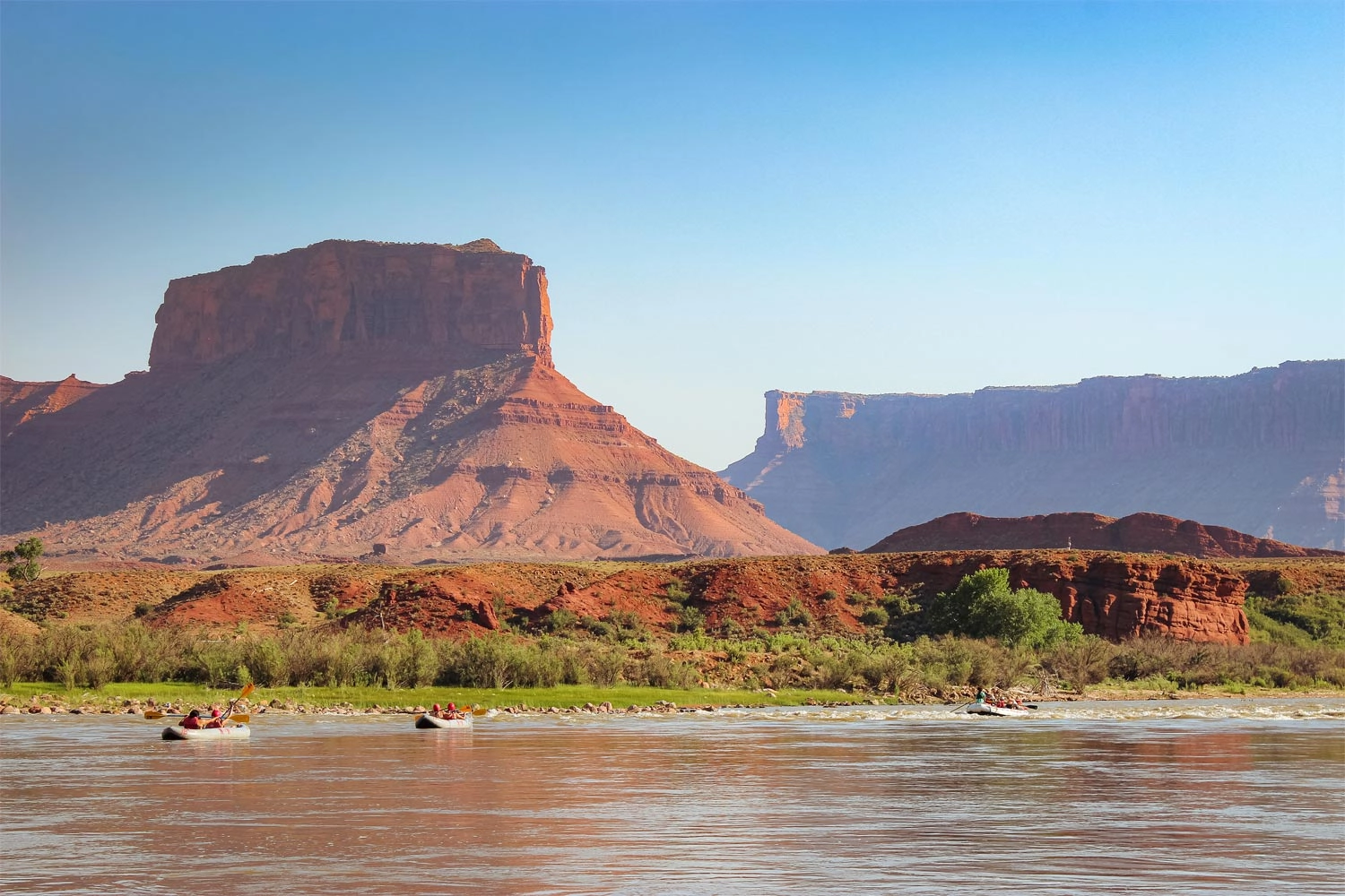 Evening Scenery With Rafts - Castle Valley - Mild to Wild Rafting