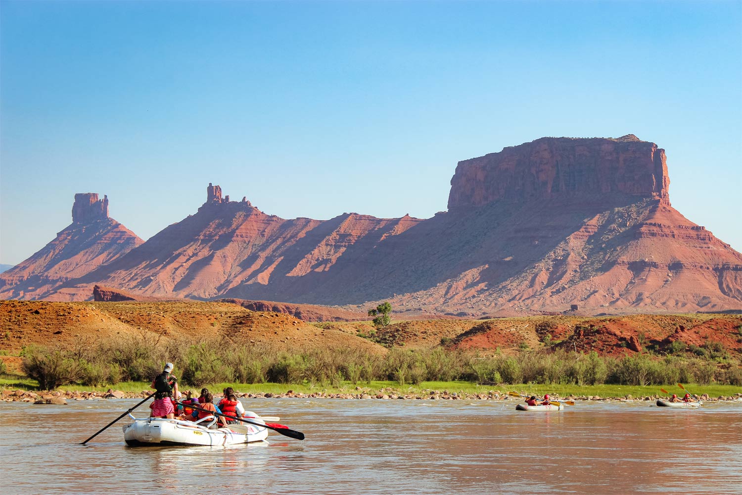 Evening Scenery With Rafts - Castle Valley - Mild to Wild Rafting