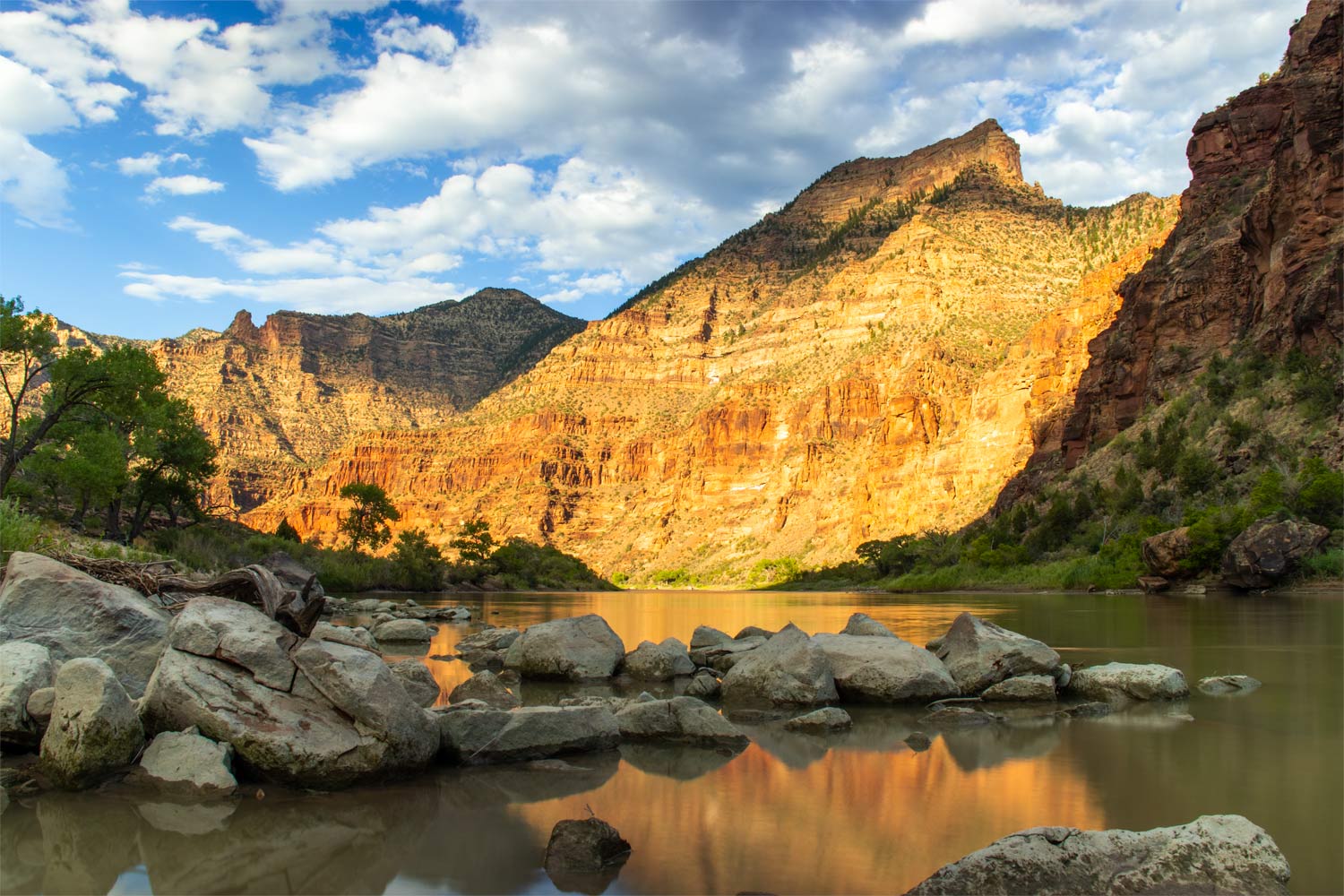 Desolation Canyon Long Exposure River Sunset - Mild to Wild Rafting