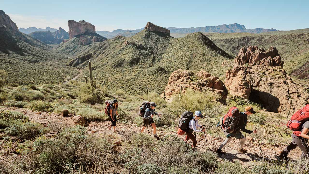 hikers in the Superstition Mountains - Mild to Wild 