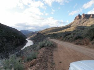 View from truck of the Salt River Valley