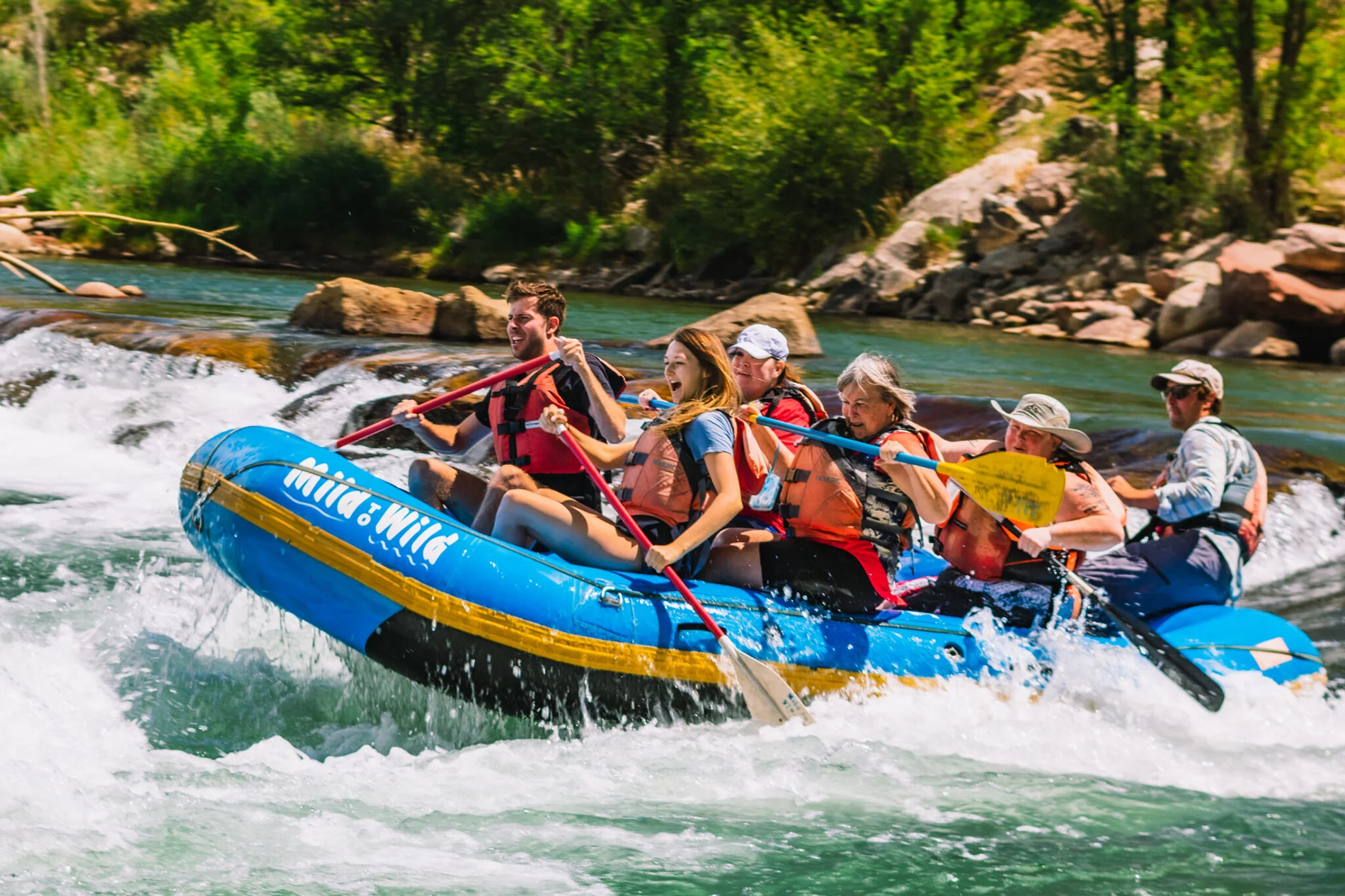 rafting through Smelter White Water Park Durango - Mild to Wild
