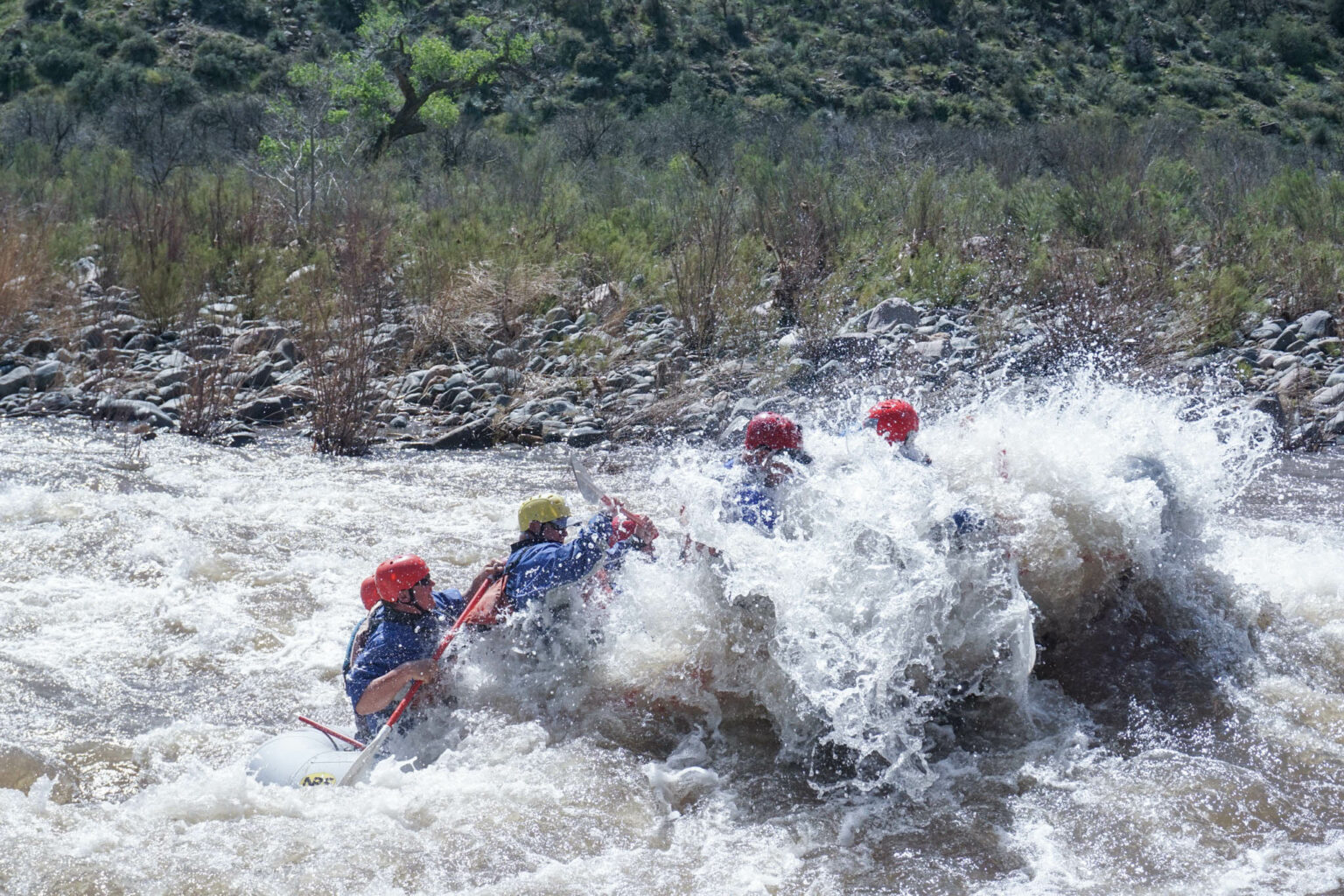 Salt River - Close up of group - Large splash - White water rafting