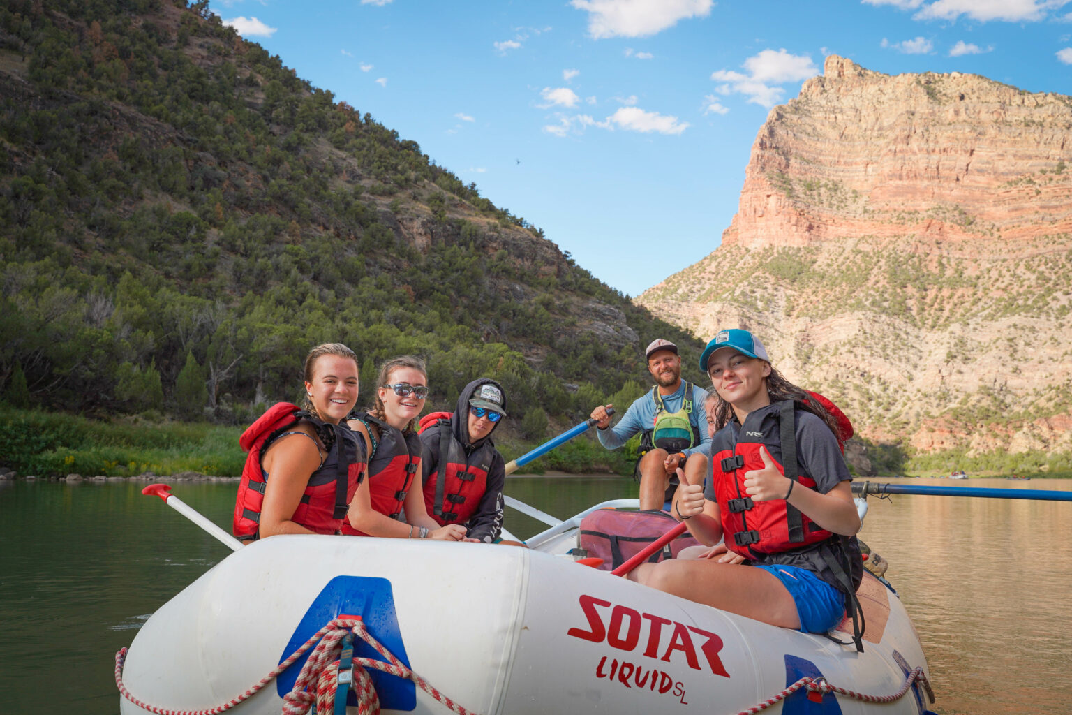 Gates of Lodore - Close up of raft - Experiential learning group