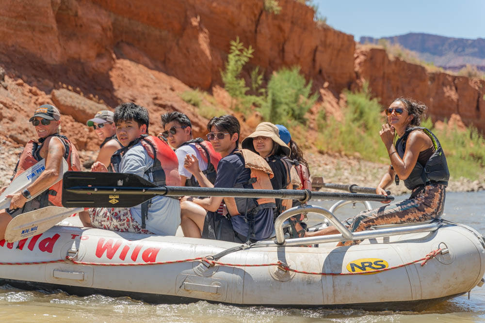 Castle Valley - Close up of group rafting