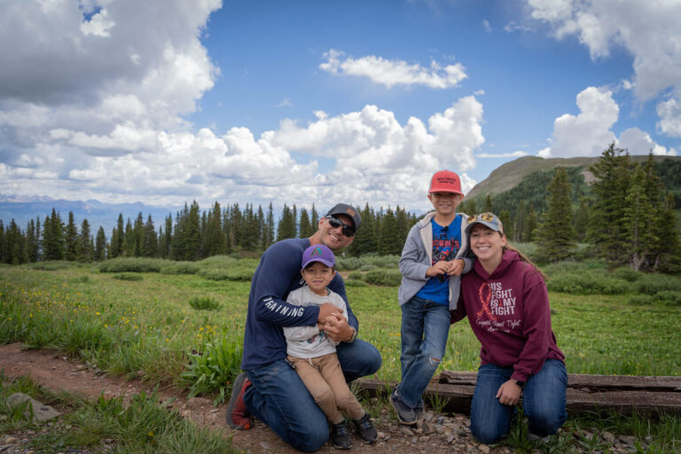 Scenic shot of a family at the Top of the La Plata Mountains - Durango Jeep Tour - Mild To Wild