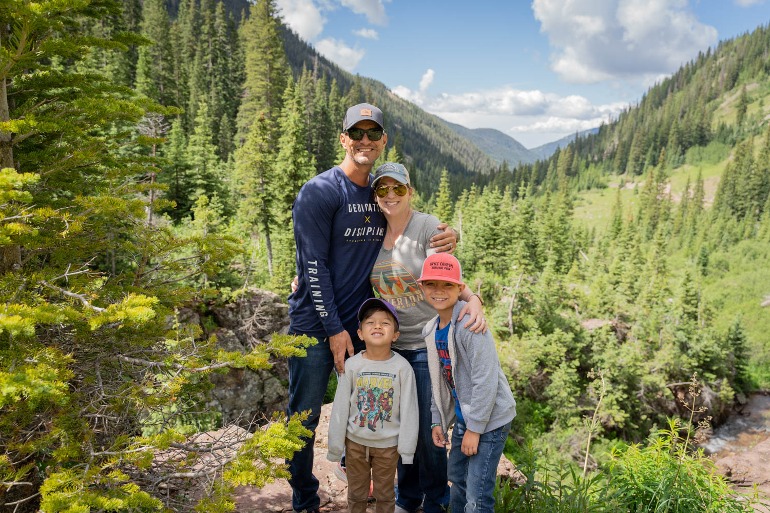 Family Photo in front of the La Plata Mountains - Durango Jeep Tour - Mild To Wild