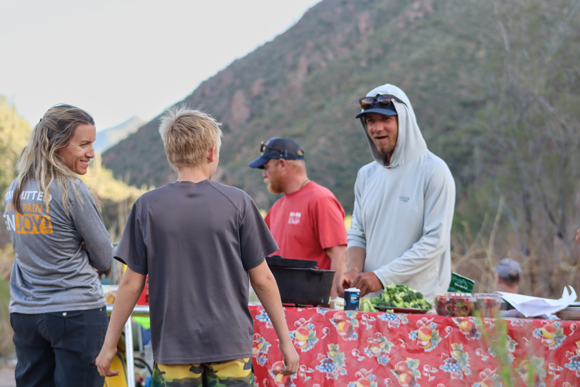 Upper Salt River Canyon - Food prep and interacting with guests at the campsite