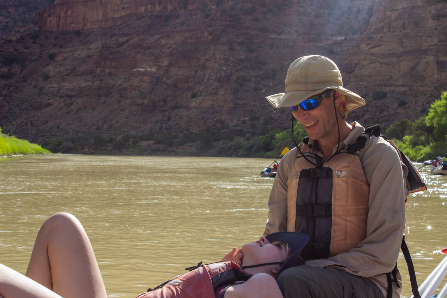Desolation Canyon Smiles on Boat - Mild to Wild