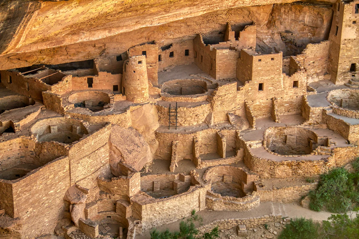 The ruins of ancient civilizations in Mesa Verde, CO