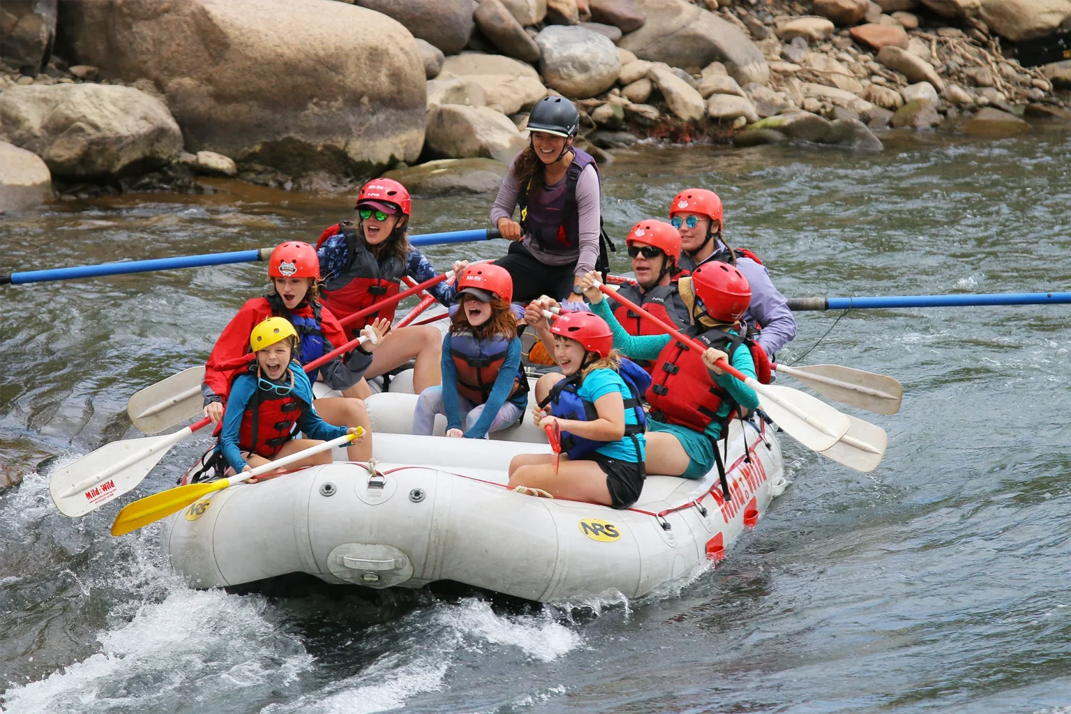 Arkansas River Rafting on Browns Canyon - Smiling kids and guide