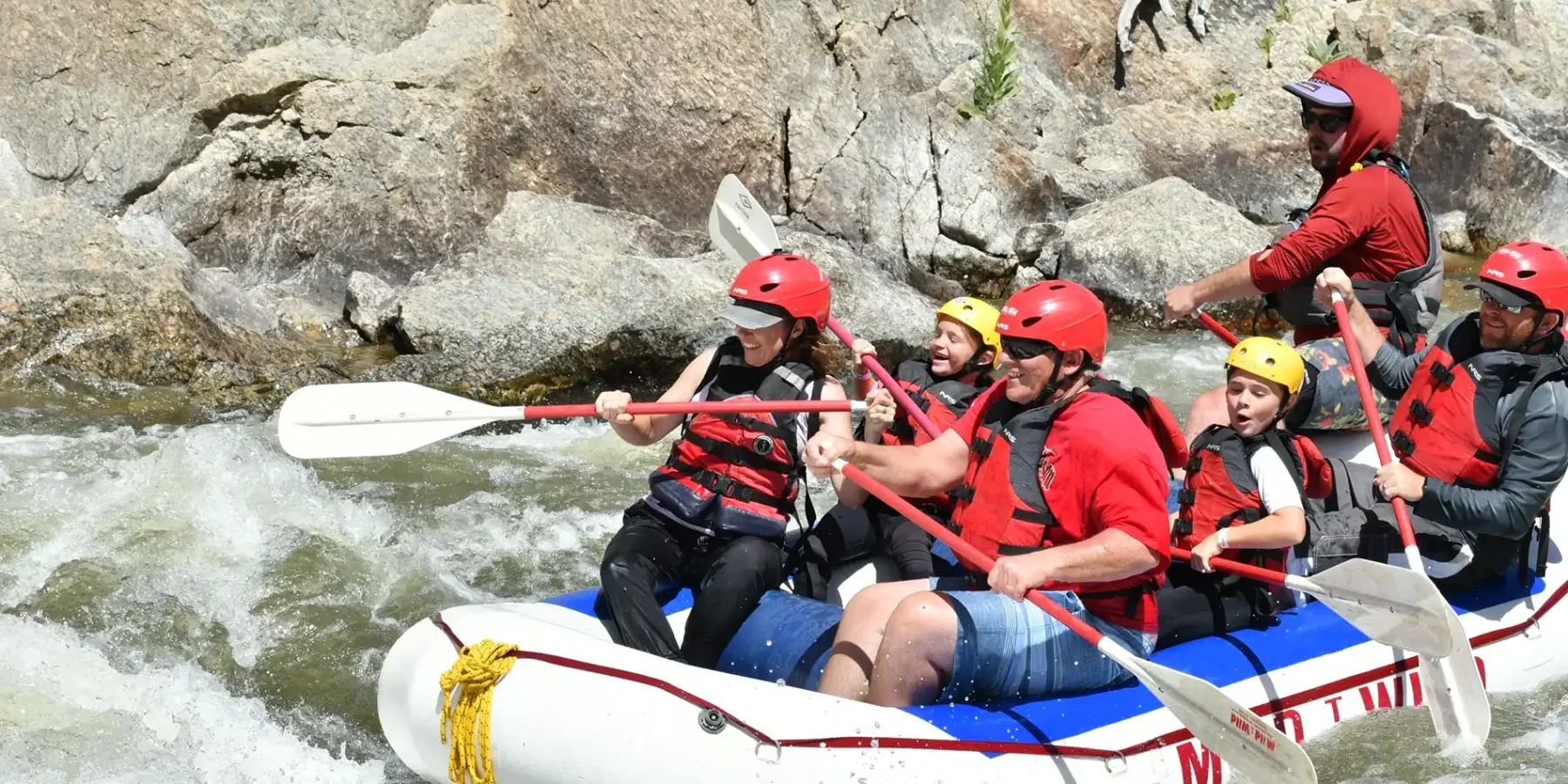 Bighorn Sheep Canyon Whitewater Rafting - Paddling through whitewater1