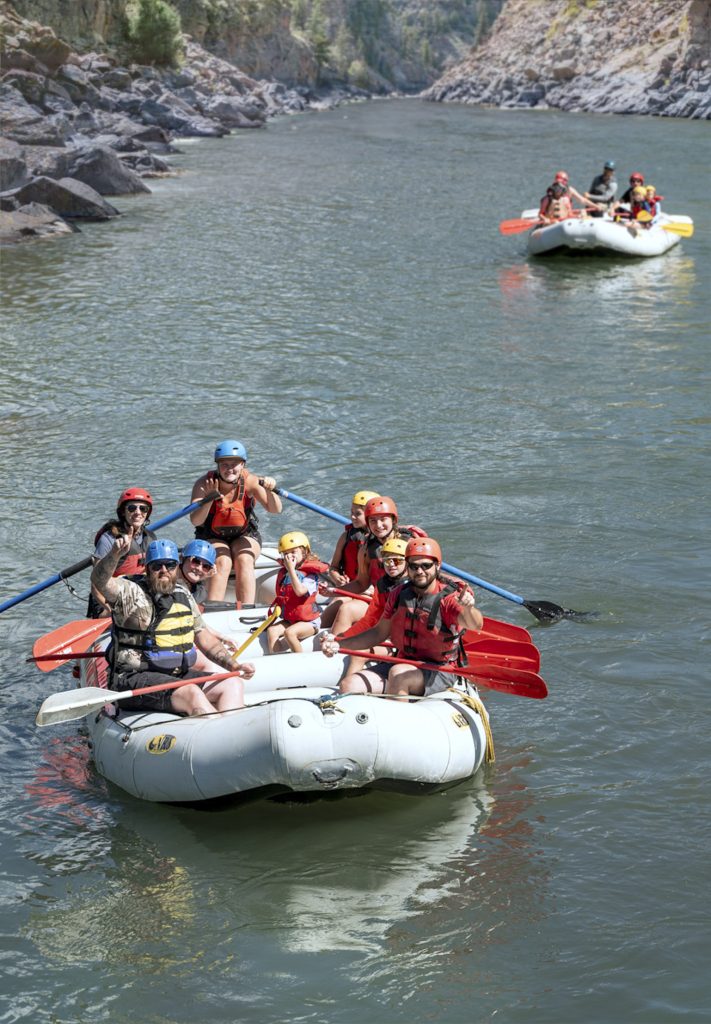 Upper Colorado Rafting - smiling family on raft