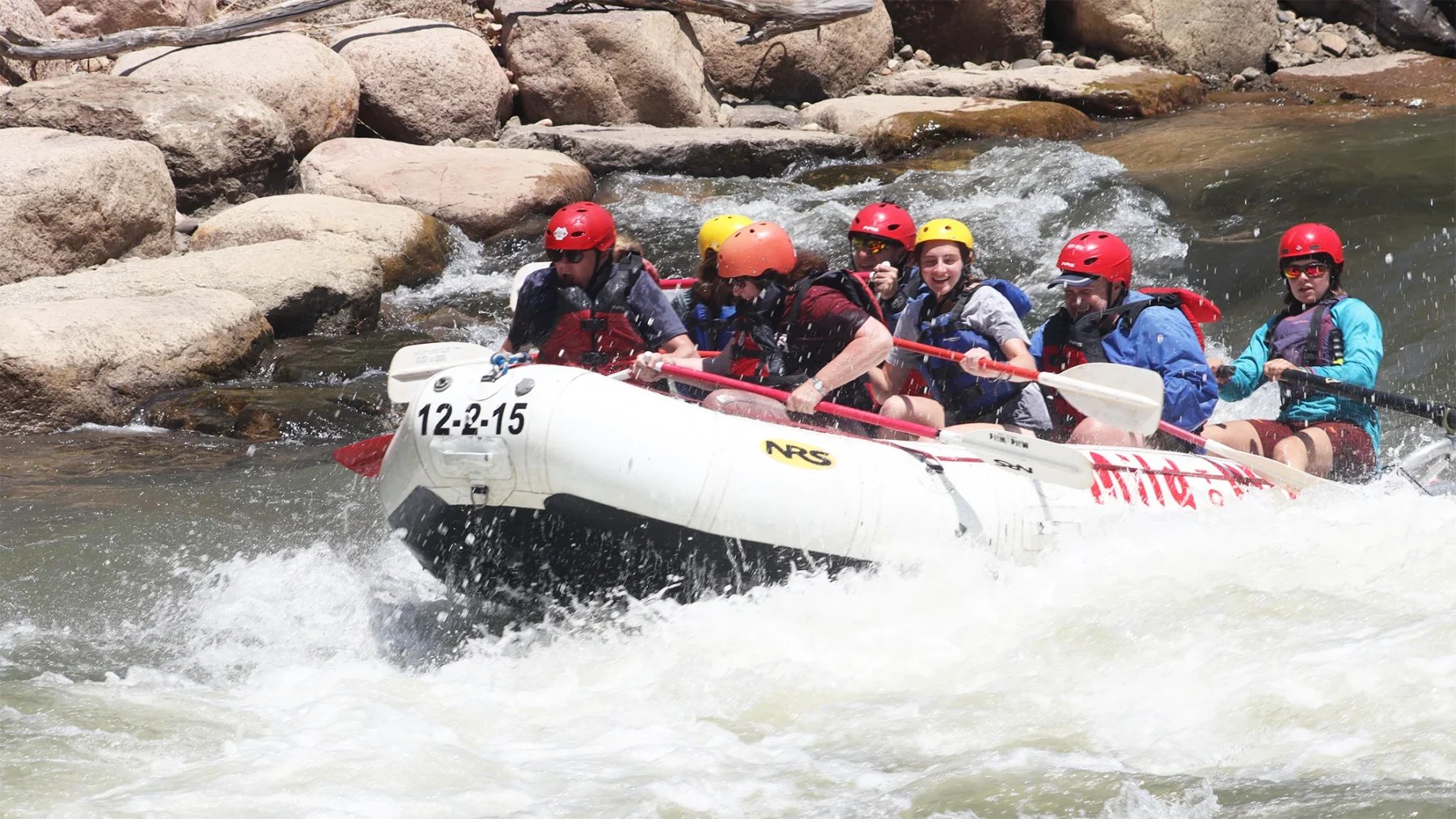 Arkansas River Rafting in Bighorn Sheep Canyon - whitewater splashes