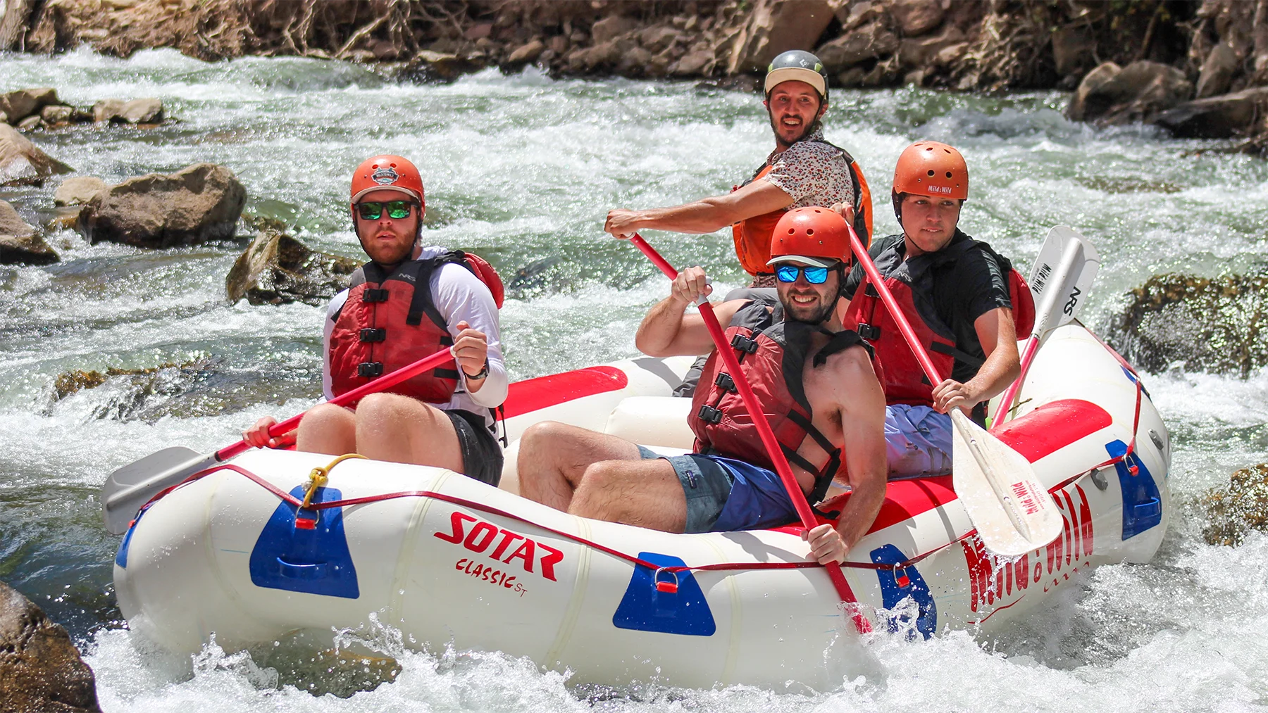 Arkansas River Rafting in Browns Canyon - medium shot of raft