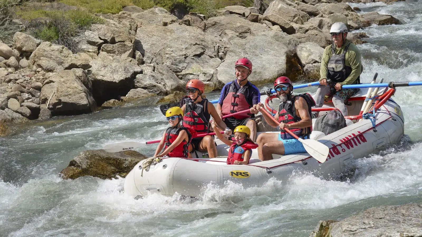 group of people white water rafting near vail on the Arkansas River