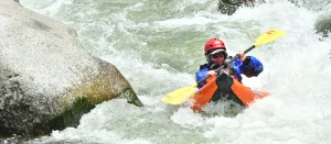 Inflatable Kayaking through whitewater in Browns Canyon