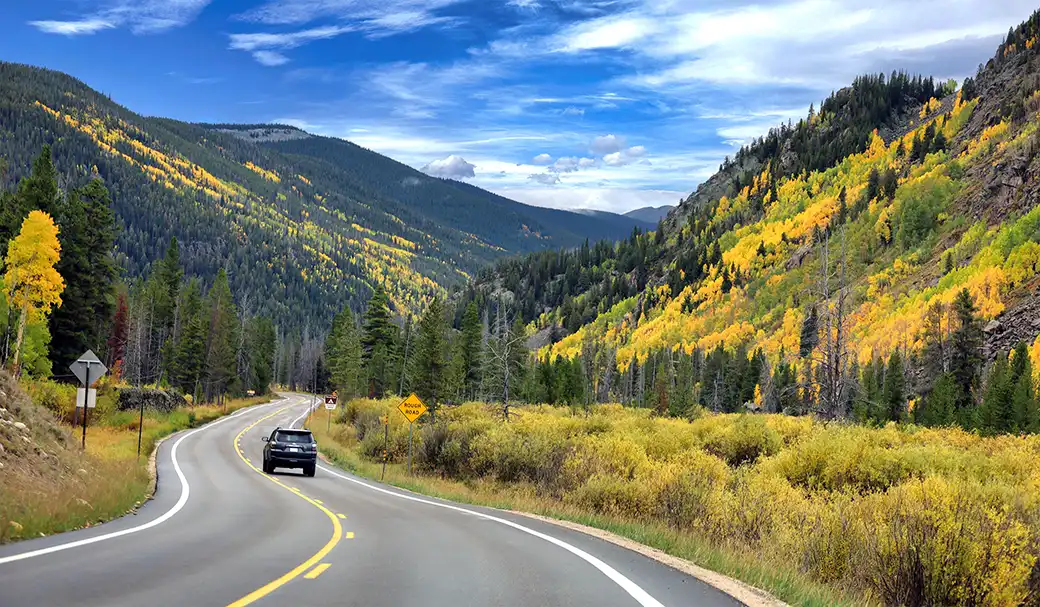 Colorado's Highway 24 between Red Cliff and Leadville during the fall